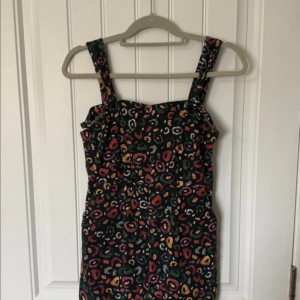 Anthropologie Farm Rio - Cropped Adventure Jumpsuit Overalls Wide Leg - Size XS - Picture 4 of 9